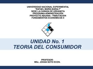 Unidad No 1 Teoría Del Consumidor