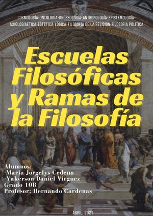 Escuelas Filosóficas y Ramas de la Filosofía
