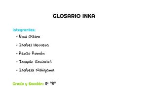 Glosario Inca