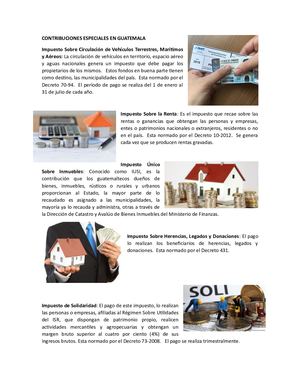 Contribuciones Especiales En Guatemala