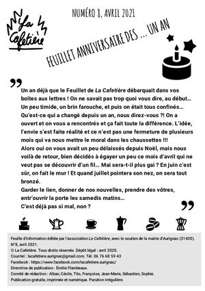 Feuillet La Cafetière N8 Vff