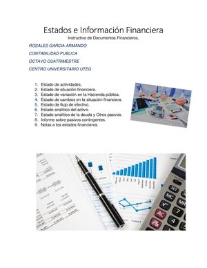 Estados E Información Financiera Tarea 6 Contabilidad Gubernamnetal