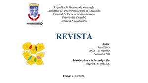 Revista De Introduccion A La Investigacion Juan Perez