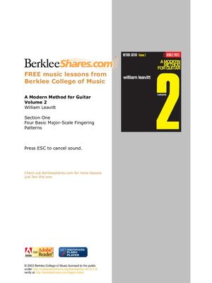 Berklee Fingering Patterns Guitar