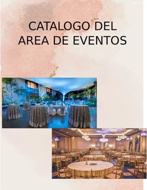 Catalogo Del Area De Eventos