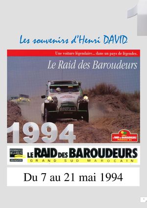 Noyal Sur Vilaine Le Raid Des Baroudeurs 1994 Album N° 1 Les Souvenirs D'henri David