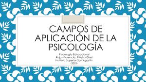 Campos De Aplicación De La Psicología (1)