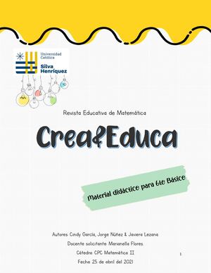 Revista De Matemáticas 6to Básico