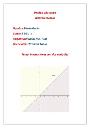 Inecuaciones Con Dos Variables