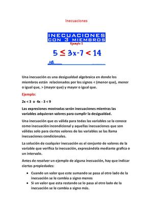 Inecuaciones