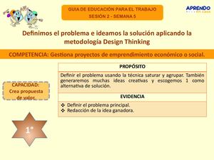 SEMANA 5- 2021- 1°Y 2° EPT- DEFINIMOS EL PROBLEMA E IDEAMOS LA SOLUCIÓN APLICANDO LA METODOLOGÍA DT
