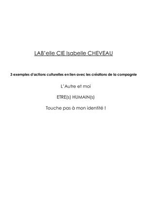 3 Exemples D'actions Culturelles