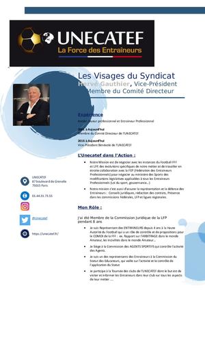 UNECATEF Présentation d' Herve Gauthier