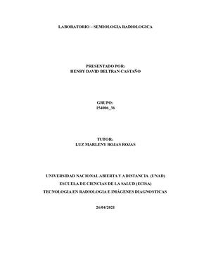 Laboratorio Semiologia Radiologica Henry David Beltran Castaño