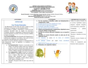 3º Primaria Del 26 Al 30 De Abril