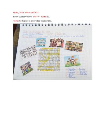 T Sociales Collage De La Diversidad Ecuatoriana Kevin Gualpa V