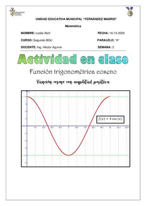 Funciones Trigonométricas Matemática Leslie Abril