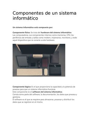 Componentes De Un Sistema Informático