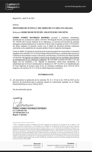 Solicitud Concepto Ministerio