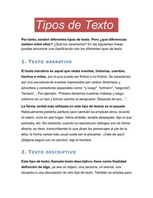 Tipos De Texto Rodrigo Paz