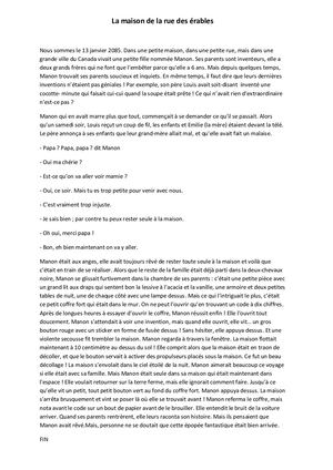 La Maison De La Rue Des éRables