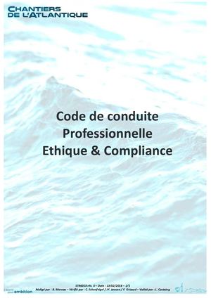 STR0018 Rev 0 Code De Conduite Professionnel Ethique Et Compliance