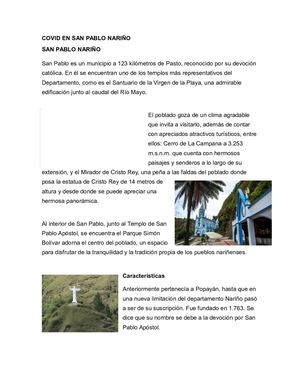 Covid 19 En San Pablo Nariño 2021