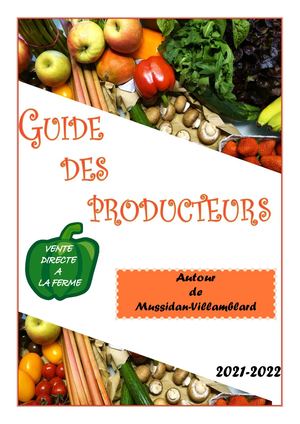 Liste des producteurs et agriculteurs autour de Mussidan/Villamblard