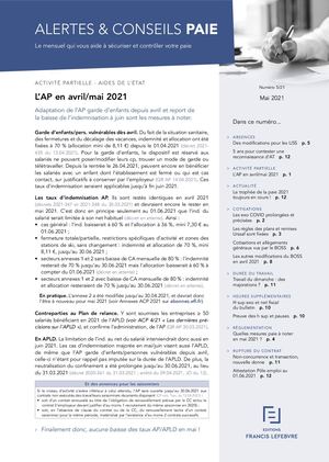 Alertes & Conseil Paie - Mai 2021