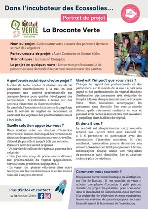 Incubateur des Ecossolies - Portrait La Brocante Verte