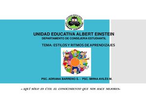Estilos Y Ritmos De Aprendizaje