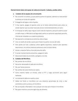 Mantenimiento Del Radio