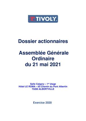2021-04-30 Dossier Actionnaires AGO 21 Mai 2021