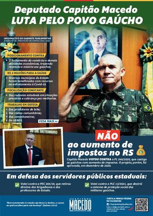 Prestação de contas do mandato - Deputado Capitão Macedo