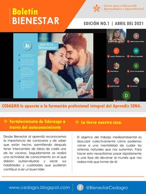 Boletin De Bienestar