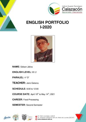 Portafolio De Ingles
