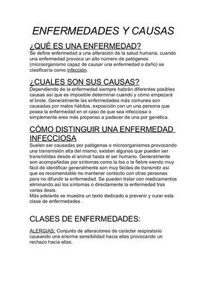 Enfermedades Y Causas