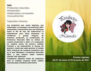 PRODUCTOS NATURALES ISSA Catalogo 2021 sem1