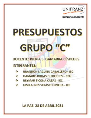 Presupuestos PORTAFOLIO Hito 3