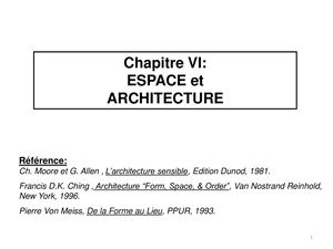 Espace Et Architecture THP L1