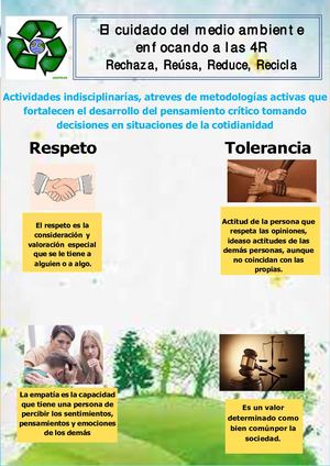 El Cuidado Del Medio Ambiente Enfocando A Las 4r Todoooo Grupo N°6