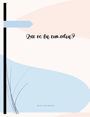 Que Es La Comedia