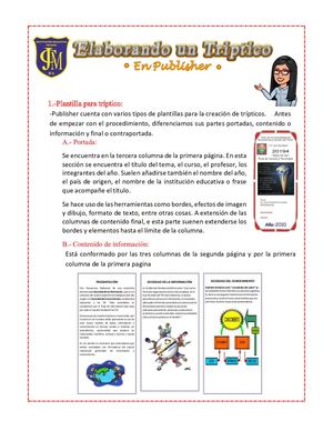 Elabora Un Triptico En Publisher  - 5to grado