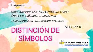 Distincion De Simbolos