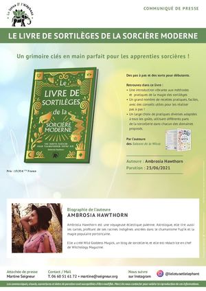 Le Lotus & L'éléphant Cp Le Livre De Sortileges De La Sorciere Moderne