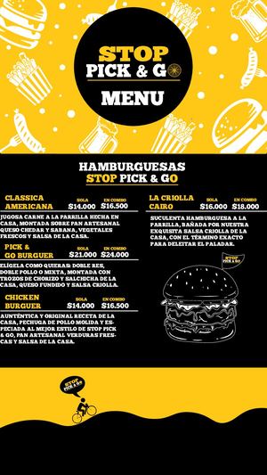 Menu Stop Pick & Go
