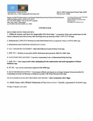 Affidavit Statutes And Facts For 2014 Ford Edge122021 050121