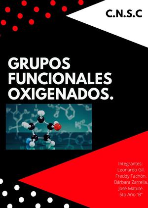 Catálogo sobre los Grupos Funcionales Oxigenados