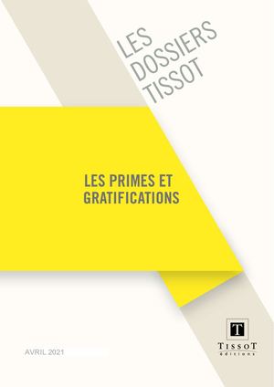 DOSSIER LES PRIMES ET GRATIFICATIONS - EXTRAITS