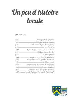 Histoire Locale de Vaugneray